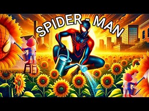 Lil Spidey Watering The Sunflower ( Full Version ) #animation #funny