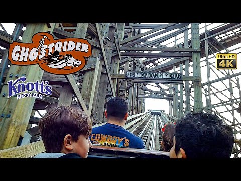 December 2022 Ghost Rider Roller Coaster Third Row On Ride 4K POV Knott's Berry Farm