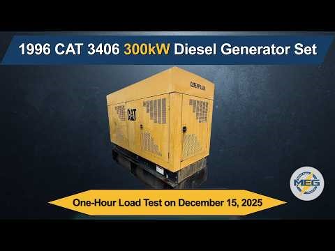 1996 CAT 3406 300kW Diesel Generator | 1-Hour Load Test