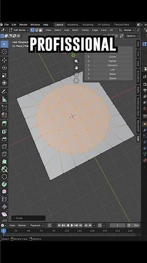 INICIANTE VS PRO: CÍRCULO PERFEITO no Blender. (método rápido)