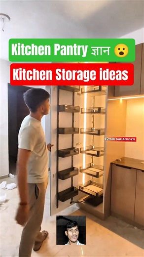 Kitchen Pantry Storage 😲 | Smart Space Saving #shorts