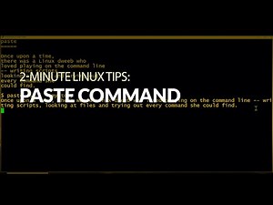 How to use the paste command