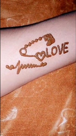 wonderfull 'love '❤️ Name Tattoo mehandi ❤️ Part 7#parihar #mehndi #trending #shorts #viral