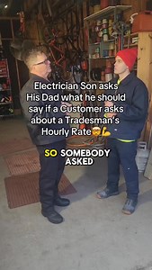 Electrician Son tells his Dad that a Customer asked what’s his hourly rate, and didn’t know what to say. Dad tells him to price by the Job. Is it better to price by the job, or work hourly as a tradesman? #electrician #bluecollar #electricalcontractor #contractor #union #electric #hendythesparky #trending | Chris Henderson