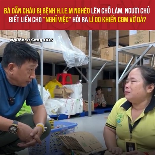 Bà dẫn cháu bị bệnh h.i.e.m nghèo lên chỗ làm, người chủ biết liền cho "nghỉ việc" hỏi ra lí do khiến CĐM vỡ òa? Nguồn: 8 Sang BDS #MultiTV | The Face Vietnam