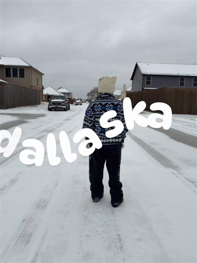snow and the south don’t mix #dallaska #snowday #staywarm