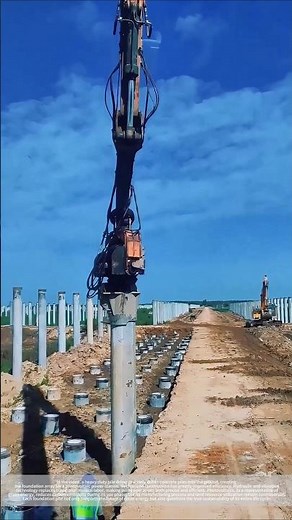 Heavy machinery piling supports the photovoltaic dream