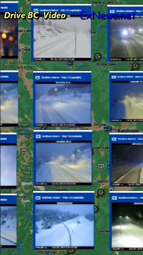 Coquihalla Highway 24 hours of Drive BC Webcams - Box Canyon to Kamloops