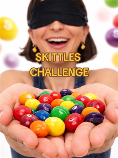 Skittles Blind Fold Taste Test Challenge for Families