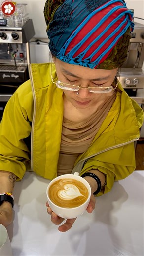 Ripple Heart #latteart | #basic #level | #students #pour | #free | @whiteblossombaristaschool