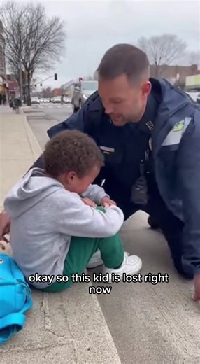 He sat down so the child wouldn’t be alone. #heromoment #humanity #kindness