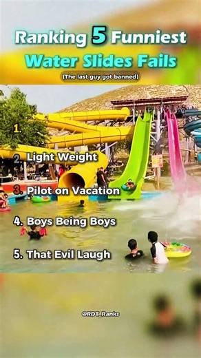 Ranking the Worst Water Slide Disasters 💀 #shorts #fail