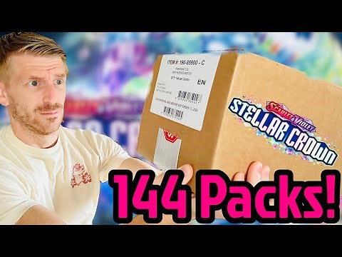 Testing Stellar Crown Pull Rates With AN ENTIRE CASE of Sleeved Booster Packs!