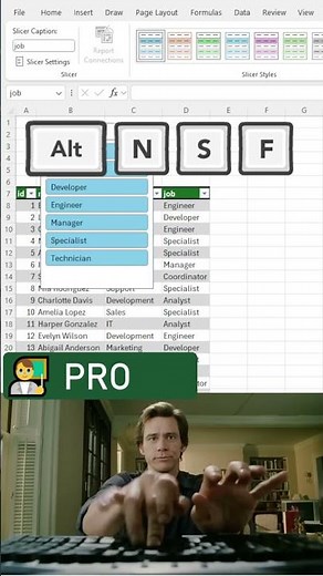 💡 Filter data instantly with slicers in Excel! #excel #spreadsheet #excelforbeginners
