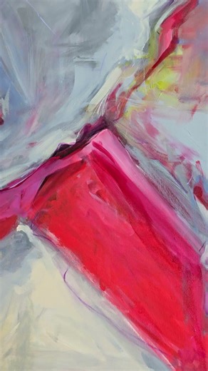Abstract painting IMPULSE IMPACT close-ups by Laura Treimane Saulaja