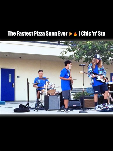 The Fastest Pizza Song Ever 🍕🔥 Chic 'n' Stu#band #usa #fpyシ #viral #singing #talent #mucsic #fpyシviral