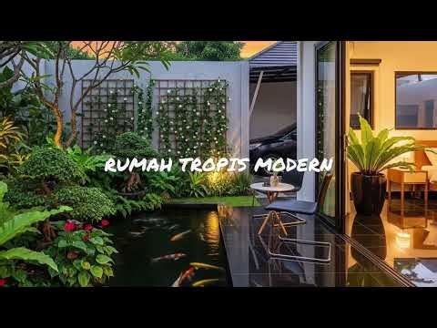 Senja di Taman Mungil. Sudut Healing Terbaik di Rumah Tropis Modern!