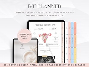 Digital IVF Planner for Fertility Treatment, Hyperlinked IVF Journal, Fertility Planner, Printable IVF Planner, Infertility Cycle Tracker - Etsy