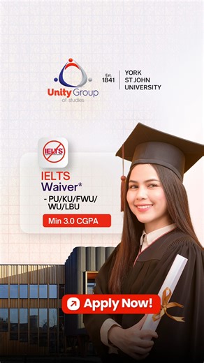 🇬🇧✨ 𝐔𝐧𝐥𝐨𝐜𝐤 𝐘𝐨𝐮𝐫 𝐅𝐮𝐭𝐮𝐫𝐞 𝐚𝐭 𝐘𝐨𝐫𝐤 𝐒𝐭 𝐉𝐨𝐡𝐧 𝐔𝐧𝐢𝐯𝐞𝐫𝐬𝐢𝐭𝐲 – 𝐒𝐭𝐮𝐝𝐲 𝐢𝐧 𝐭𝐡𝐞 𝐔𝐊! Dreaming of quality education 𝐠𝐥𝐨𝐛𝐚𝐥 𝐞𝐱𝐩𝐨𝐬𝐮𝐫𝐞, 𝐚𝐧𝐝 𝐚𝐧 𝐚𝐟𝐟𝐨𝐫𝐝𝐚𝐛𝐥𝐞 𝐩𝐚𝐭𝐡 𝐭𝐨 𝐚 𝐁𝐫𝐢𝐭𝐢𝐬𝐡 𝐝𝐞𝐠𝐫𝐞𝐞? Your opportunity is HERE! 🎓 𝐅𝐞𝐛𝐫𝐮𝐚𝐫𝐲 𝟐𝟎𝟐𝟔 𝐈𝐧𝐭𝐚𝐤𝐞 𝐎𝐩𝐞𝐧 💸 𝐓𝐮𝐢𝐭𝐢𝐨𝐧 𝐅𝐞𝐞: £𝟏𝟏,𝟖𝟎𝟎 💼 𝐂𝐀𝐒 𝐃𝐞𝐩𝐨𝐬𝐢𝐭: £𝟓,𝟗𝟎𝟎 📝 𝐈𝐄𝐋𝐓𝐒/𝐏𝐓𝐄: 𝐍𝐨𝐭 𝐑𝐞𝐪𝐮𝐢𝐫𝐞𝐝 (𝐓𝐔 𝟔𝟎% 𝐨𝐫 𝟑.𝟎 𝐂𝐆𝐏𝐀 → 𝐈𝐄𝐋