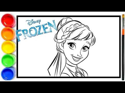 How to draw Princess Anna Step by step | Frozen