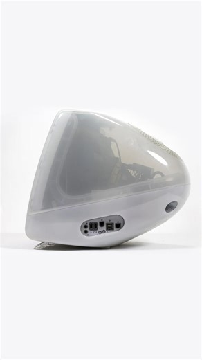 we[dot]art on Instagram: "Designed by Jonathan Ive and introduced in 1998, the iMac G3 marked a radical reset for personal computing. Its translucent, color-tinted shell made the machine’s internal components visible, while the all-in-one form unified the CPU and CRT monitor into a compact, self-contained object. In a landscape of beige towers and exposed cables, the iMac introduced color, softness and visual playfulness without sacrificing function. The iMac G3 sold nearly 800,000 units in its