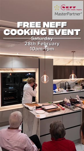 Join us at Elgar Kitchens for an exclusive NEFF Cooking Event! 👩‍🍳 Experience a live cooking demonstration and discover how to get the very best from your @NEFF_HOME appliances, with expert tips, clever features, and plenty of kitchen inspiration from the NEFF home economist. Watch the appliances in action, learn new techniques, and enjoy the best part- sampling the delicious dishes prepared during the demonstration! 🍰🥘 If you’re planning a new kitchen or wanting to make the most of your new