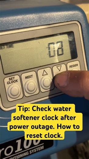 How to reset water softener clock.