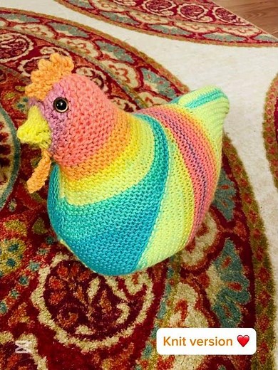 💕EMOTIONAL SUPPORT CHICKENS - KNITTED & CROCHET VERSION! 🐔