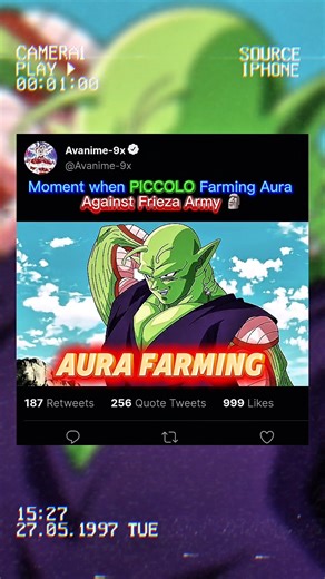 Moment when PICCOLO Farming Aura Against Frieza Army 🗿|#anime #goku #dragonball #piccolo #animeedit