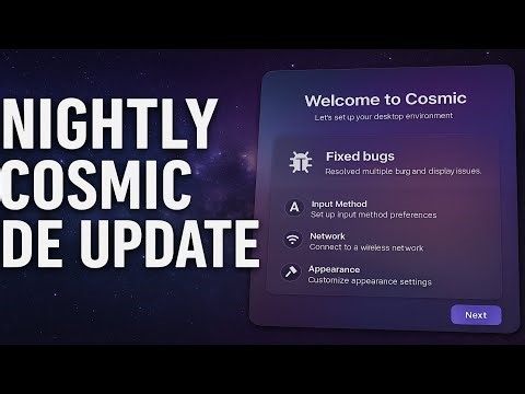 Bug Squashed, Setup Refreshed: Cosmic DE Nightly Update! | Cosmic Nightly | Fedora 42 |