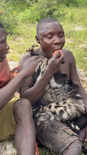 Nobody told him the shell is not part of the recipe #hadzabetribe #africanculture #nature #food