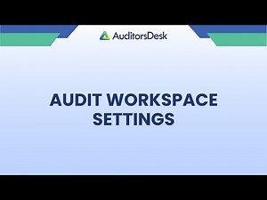 Audit Workspace Settings