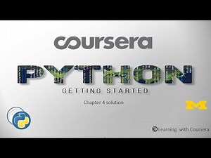 Coursera Programming for Everybody (Getting Started with Python) chapter 4 (week 6 ) solution