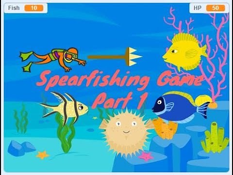 Scratch Tutorial | Spearfishing Game Part 1 | How to make a fishing game on scratch