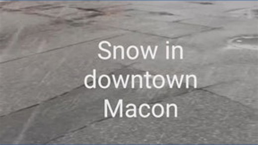 Downtown Macon snow