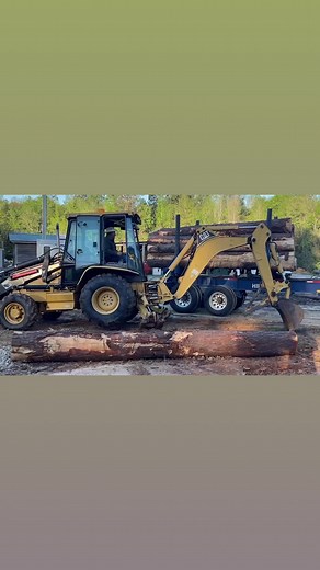 Watching Custom Sawmilling unload some Pine at his mill in Georgia | Out of the Woods Forestry