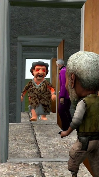 Evil Granny vs Door CHALLENGE #gmod #sfm