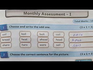 EE 4th standard English term 2 workbook answers monthly assessment - 1
