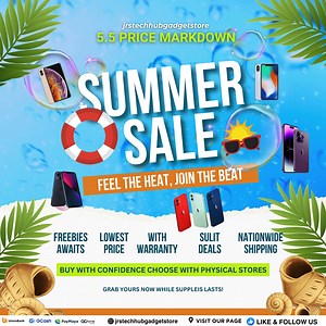 𝙈𝙖𝙠𝙚 𝙖 𝙨𝙥𝙡𝙖𝙨𝙝 𝙬𝙞𝙩𝙝 𝙤𝙪𝙧 𝙨𝙪𝙢𝙢𝙚𝙧 𝙨𝙖𝙡𝙚! 💦 Dream phone mo? Tara na kay JRs Tech Hub Gadget Store SHOP NOW! 🥳 🏠 Physical Store Branches: 📍 𝖯𝖺𝗌𝗂𝗀 𝖢𝗂𝗍𝗒 𝖡𝗋𝖺𝗇𝖼𝗁 - Lucky Gold Plaza / Choice Market Ortigas Mall 📍 𝖮𝗅𝗈𝗇𝗀𝖺𝗉𝗈 𝖢𝗂𝗍𝗒, 𝖡𝗋𝖺𝗇𝖼𝗁 - Beside AMA Computer College East Bajac-Bajac 📍 𝖨𝖻𝖺, 𝖹𝖺𝗆𝖻𝖺𝗅𝖾𝗌 𝖡𝗋𝖺𝗇𝖼𝗁 - Beside Starport Gas Service Stn Cmpnd. Zone 1 📍 𝖲𝖺𝗇 𝖠𝗇𝗍𝗈𝗇𝗂𝗈, 𝖹𝖺𝗆𝖻𝖺𝗅𝖾𝗌 𝖡𝗋𝖺𝗇𝖼𝗁 - Dimaculangan Bldg