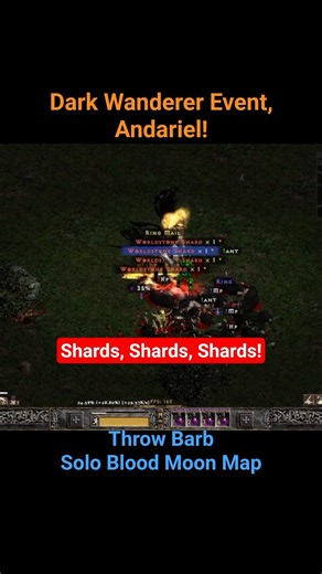 3 EVENTS, 1 MAP! 🌀 Uber Andariel Spawn in T3 Blood Moon - PD2 S12: SUFFERING #projectdiablo2 #shorts