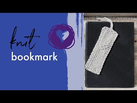 How To Knit An Easy Bookmark With Heart Detail Beginner Friendly Knitting Video Tutorial