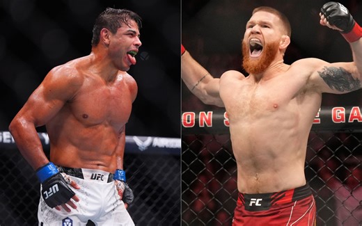 Paulo Costa reacts to Matt Frevola’s pizza-and-smoke celebration after UFC Vancouver loss