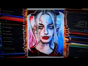 “Insane Harley Quinn Drawing ✨ | Realistic Color Pencil Art | DrawVibe”