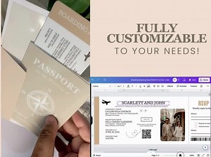 Destination Wedding Passport Invitation: Travel Theme (digital Template) - Etsy