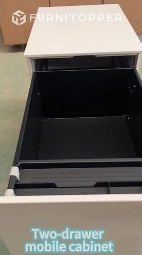 Steel 2-Drawer Mobile Filing Cabinet | Compact & Secure Office Storage by Furnitopper