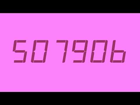 Numbers 1 to 600000 with digital fonts