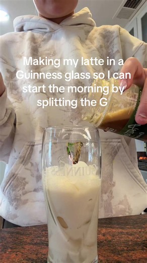 Great way to begin the day if you ask me #fyp #guinness #latte | Latte Drink