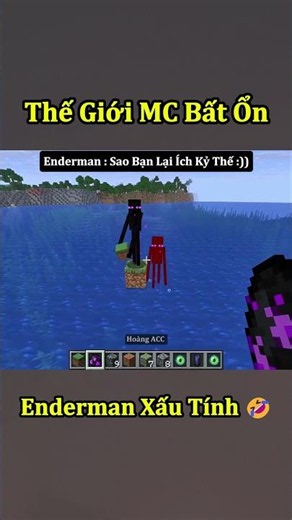 How Mean Endermen Are in Minecraft 🤣 #shorts
