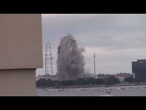 Implosion of Former Capital One Tower in Lake Charles, Louisiana From Horseshoe Casino