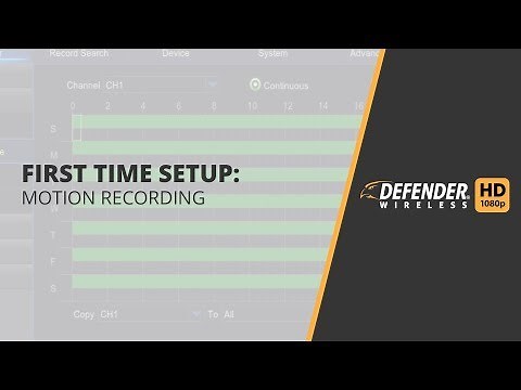Defender HD First Time Setup: How to Record Only Motion